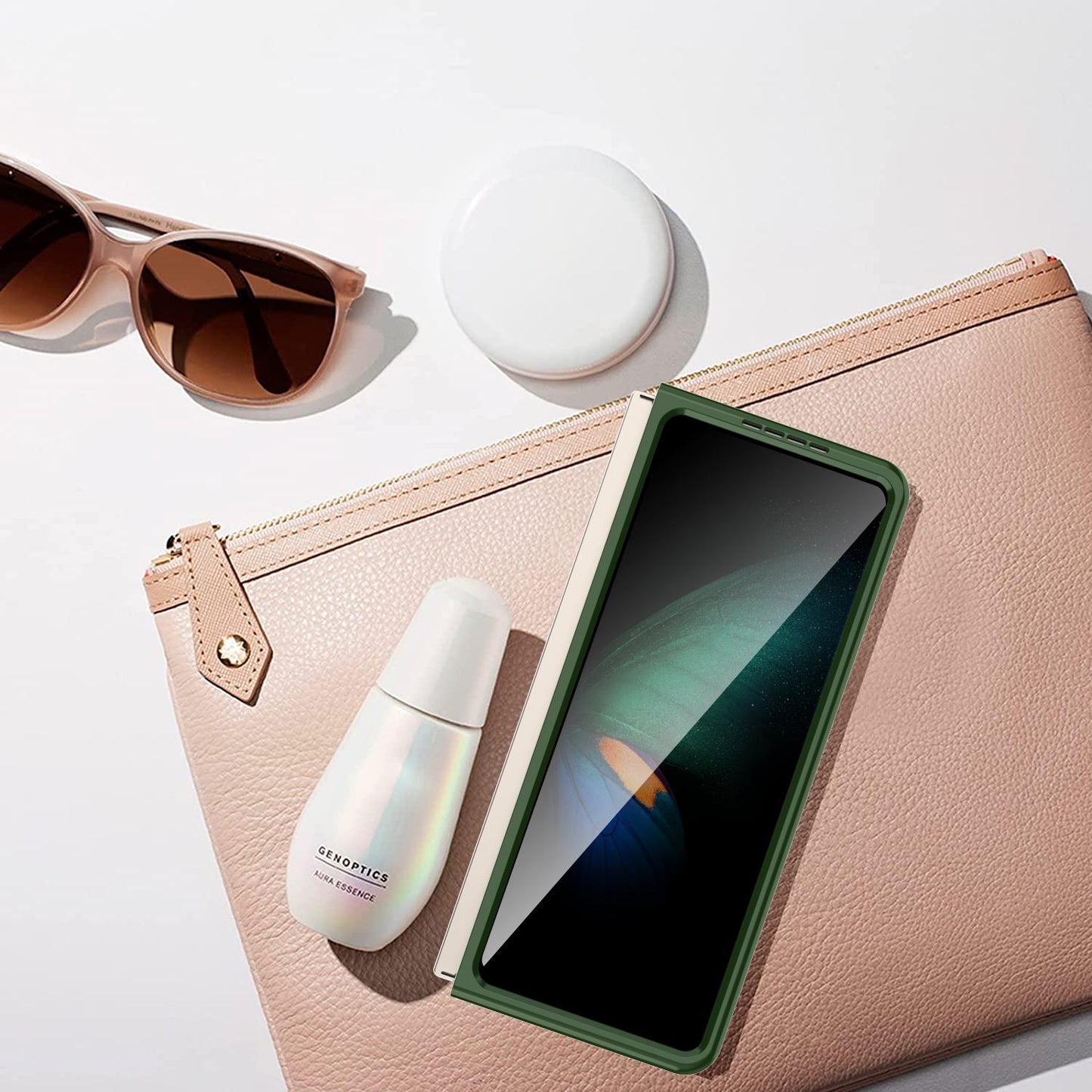 Foldable Pc Case for Samsung Galaxy z Fold 4 / 5g - Solid Colour - Wine Red