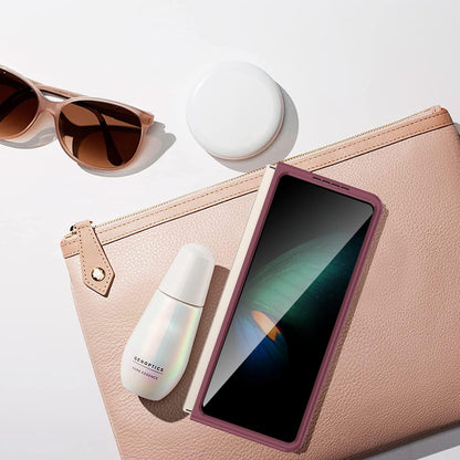 Foldable Pc Case for Samsung Galaxy z Fold 4 / 5g - Solid Colour - Wine Red