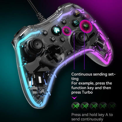 Universal Wired Gamepad for Nintendo Switch / Ps / Computer - Compatible with Multiple Devices - Black