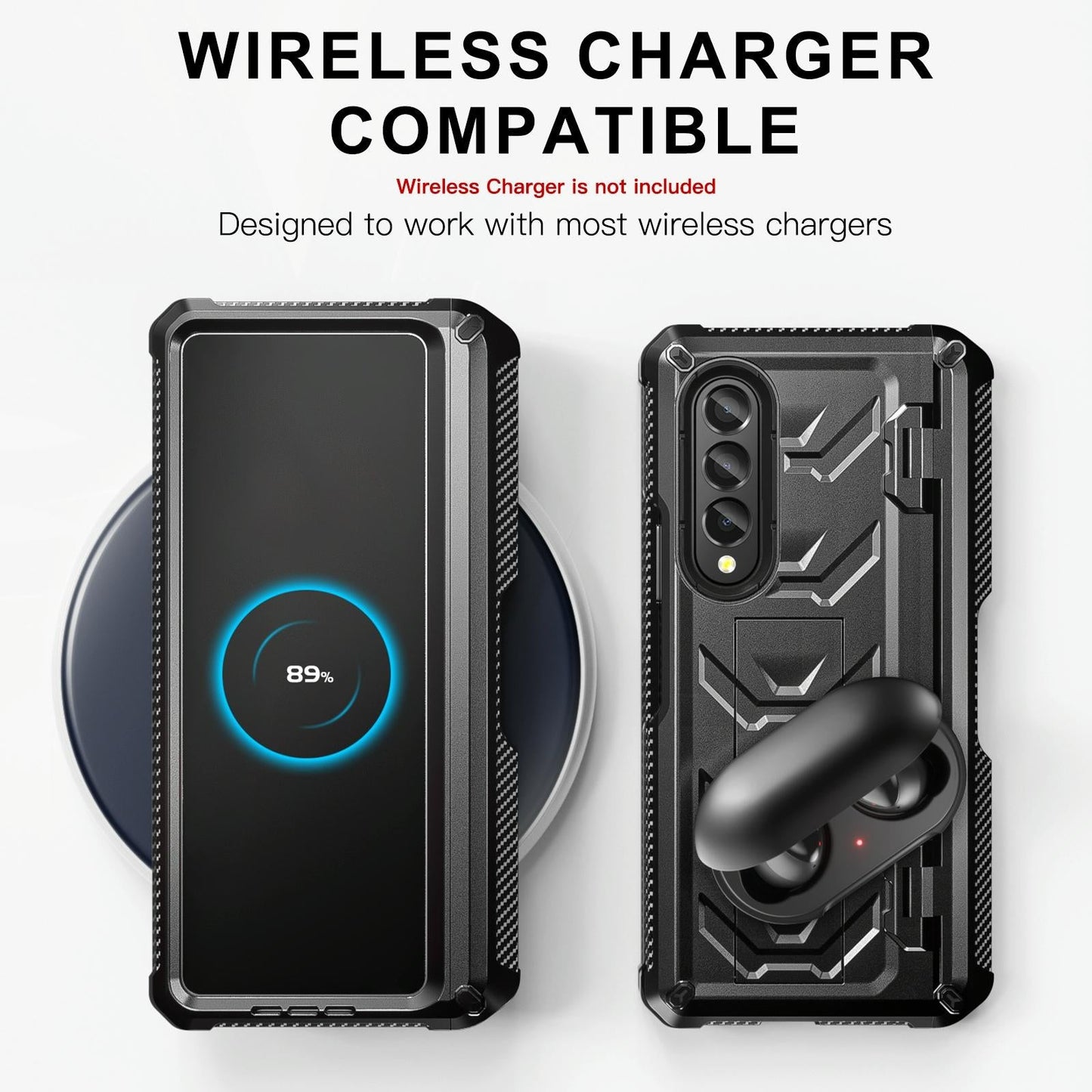 Foldable Shockproof Phone Case for Samsung Galaxy z Fold 4 / 5g - Black