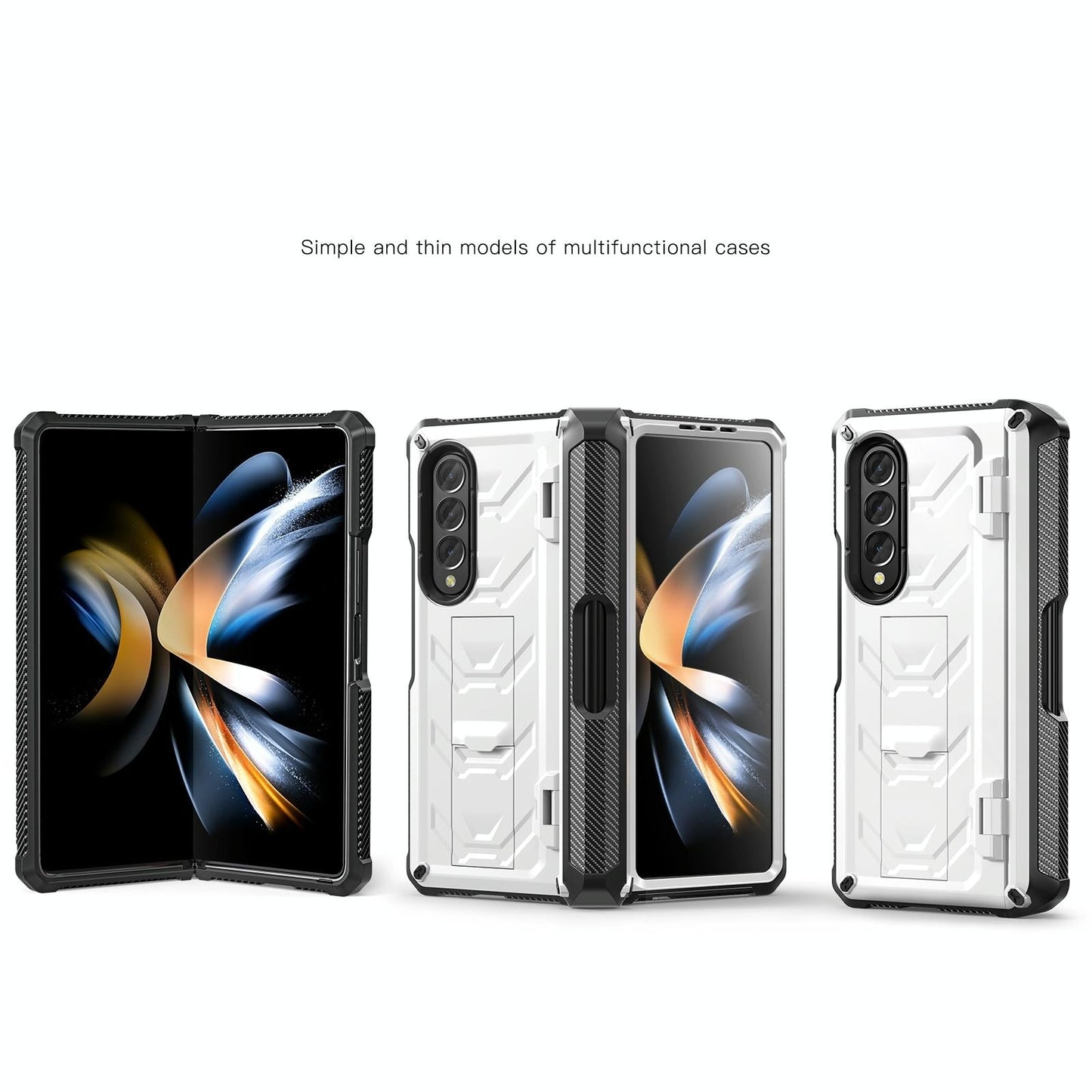 Foldable Shockproof Phone Case for Samsung Galaxy z Fold 4 / 5g - Black