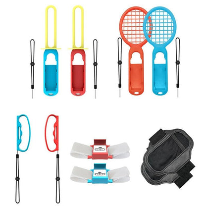 Versatile Grip and Strap Set for Nintendo Switch - 10 in 1