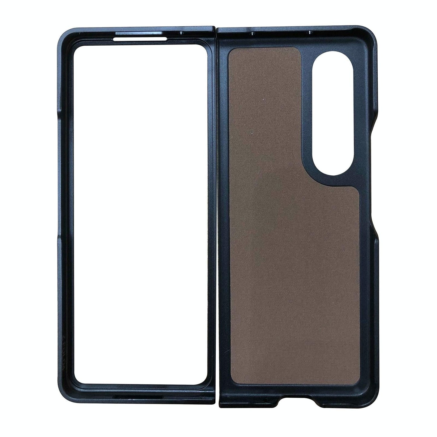 Two Tone Litchi Pu Case for Samsung Galaxy z Fold 4 - Slim & Stylish - Black