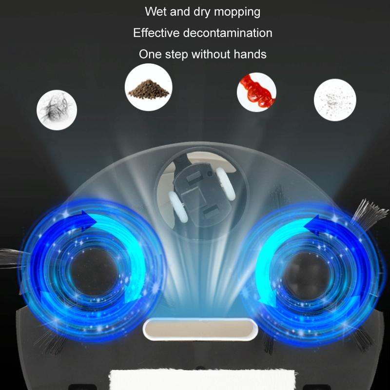 Intelligent 3-in-1 Mini Sweeping Robot Vacuum - Black