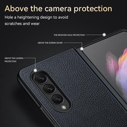 Handmade Leather Shockproof Tpu Case for Samsung Galaxy z Fold 4 - Green