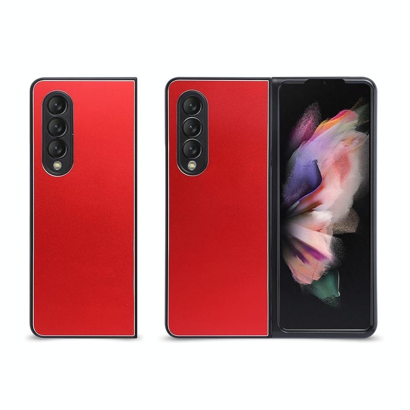 Aluminum Foldable Phone Case for Samsung Galaxy z Fold 4 - Red