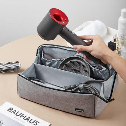 Waterproof Hair Dryer Storage Bag Large Capacity - Gray
