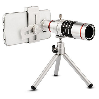 Universal Mobile Phone Telescope Lens with Clip - Ideal for Outdoor Shooting - 12X