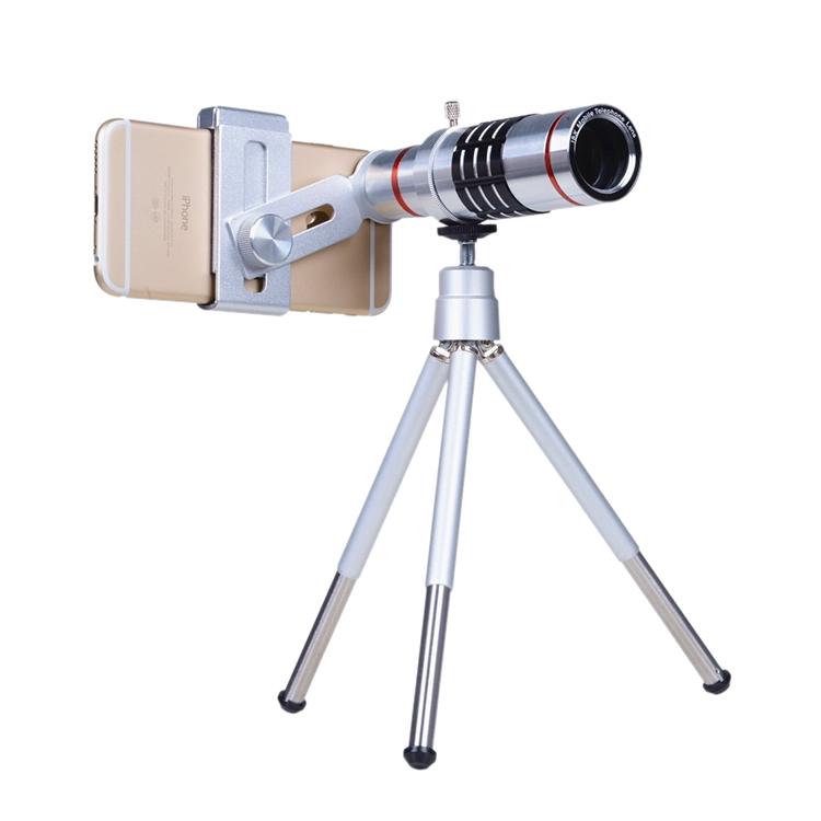 Universal Mobile Phone Telescope Lens with Clip - Ideal for Outdoor Shooting - 12X