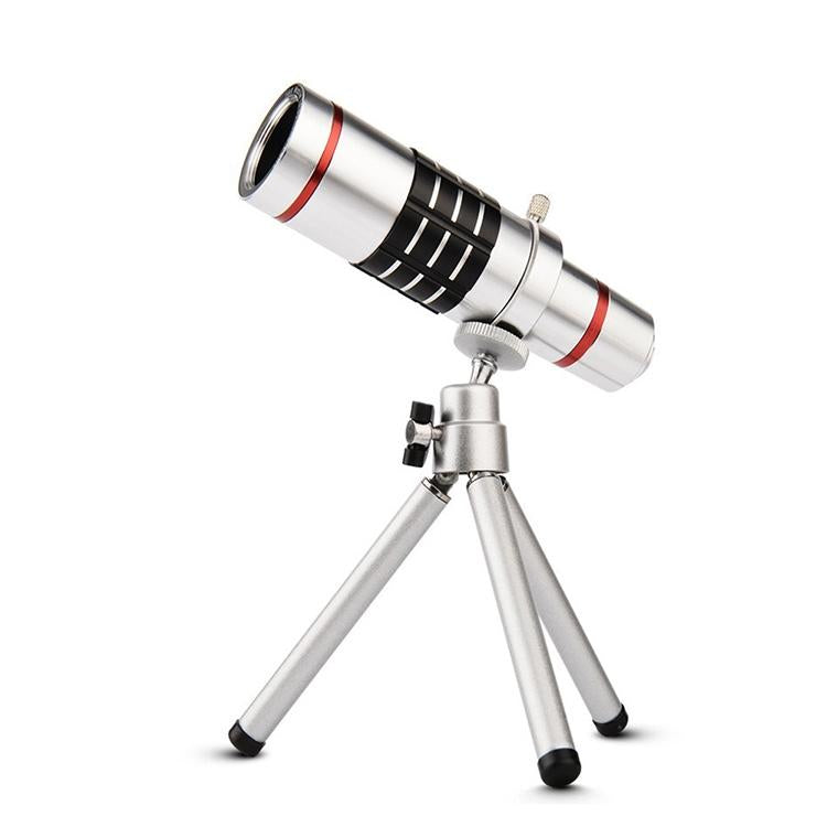 Universal Mobile Phone Telescope Lens with Clip - Ideal for Outdoor Shooting - 12X