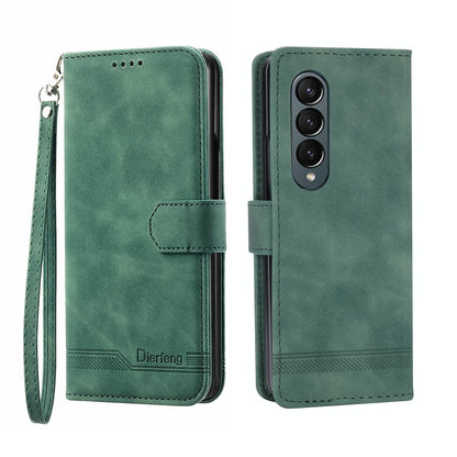 Premium Leather Tpu Case for Samsung Galaxy z Fold 4 / 5g - Green