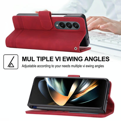 Premium Leather Tpu Case for Samsung Galaxy z Fold 4 / 5g - Green