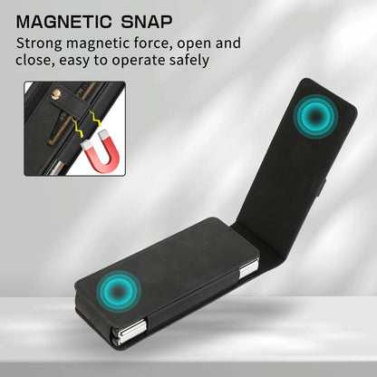 Leather Folding Phone Case for Samsung Galaxy z Fold 4 - Black