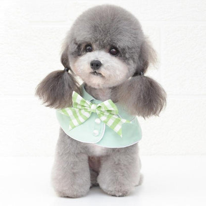 Pet Accessories Dog Small Shawl Bib Saliva Towel Triangle Scarf - Size M - Light Blue