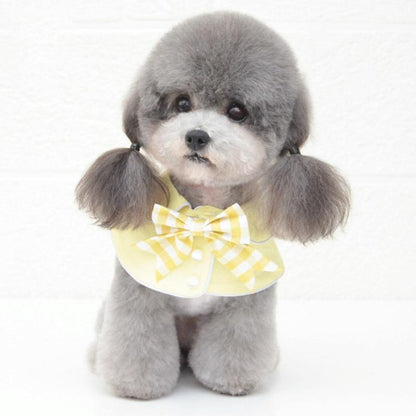 Pet Accessories Dog Small Shawl Bib Saliva Towel Triangle Scarf - Size M - Light Blue