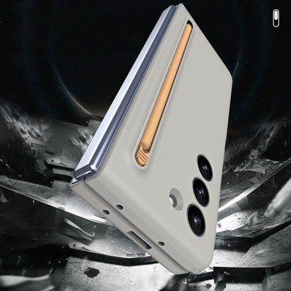 Enhanced Shockproof Phone Case for Samsung Galaxy z Fold 4 - Pen Design - Light Gray