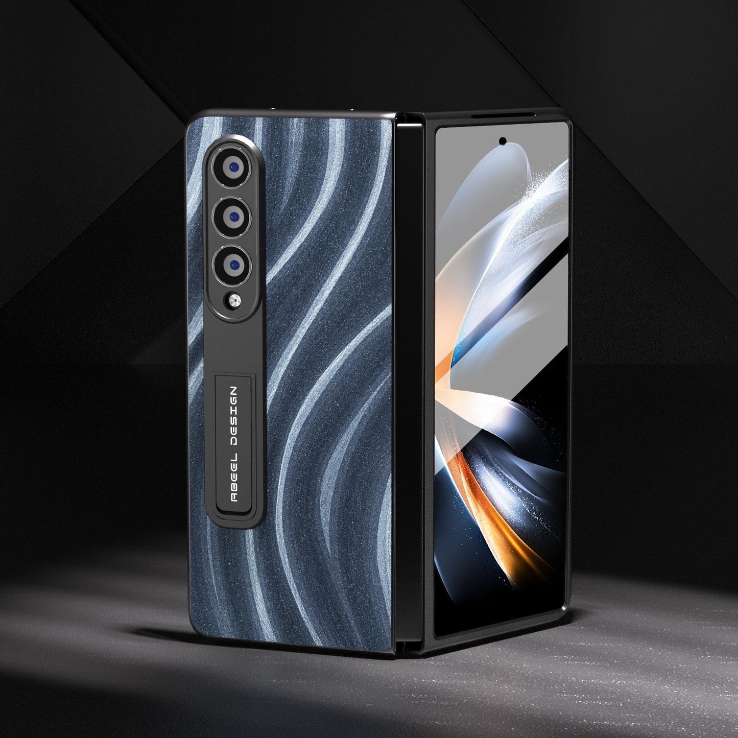 Galactic Pattern Phone Case for Samsung Galaxy z Fold 4 5g - Integrated Protection - Grey