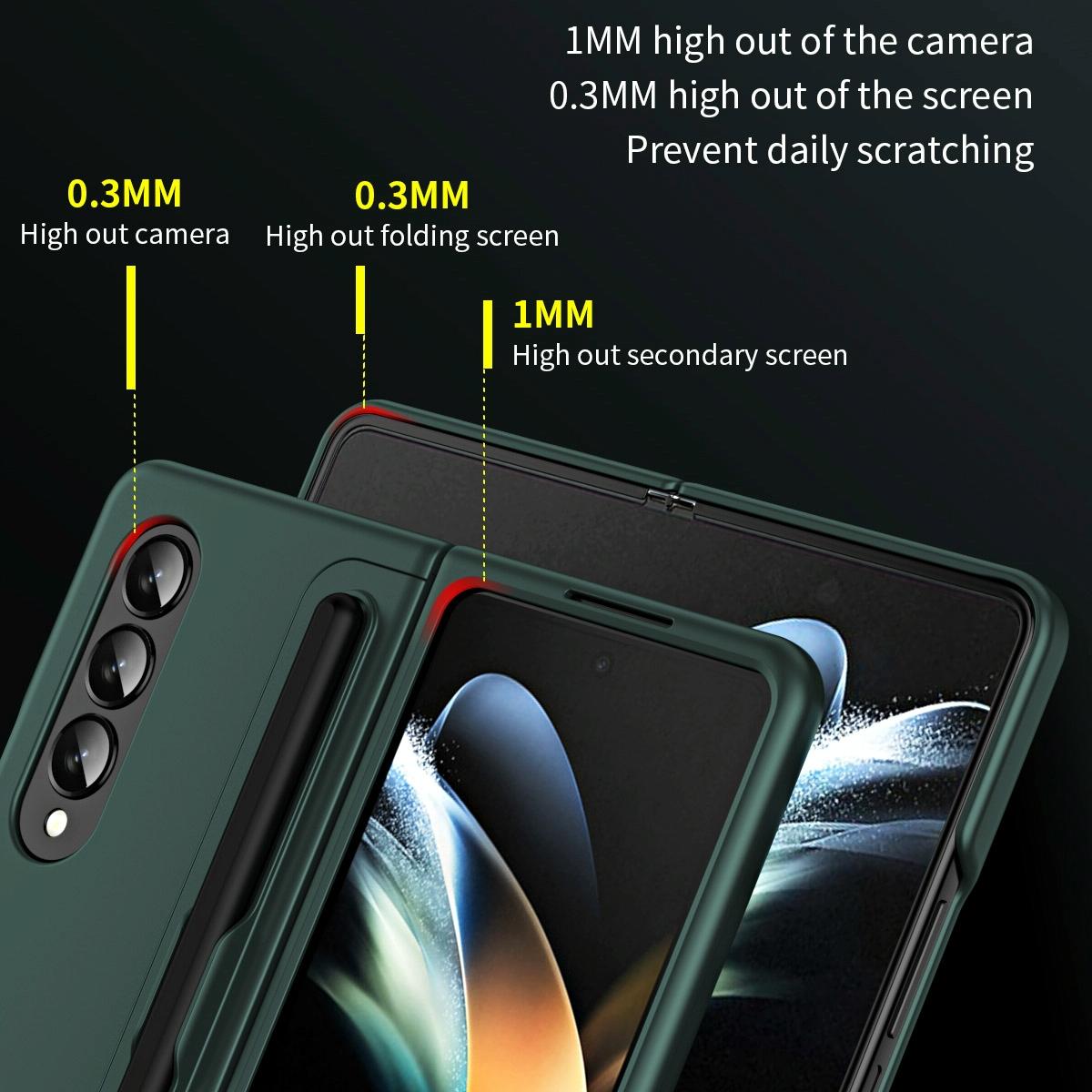 Detachable Pen & Phone Case for Samsung Galaxy z Fold 4 - 2 in 1 - Green