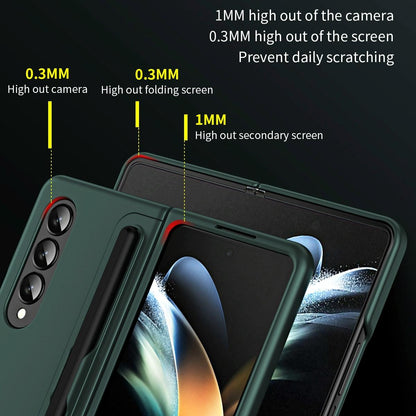 Detachable Pen & Phone Case for Samsung Galaxy z Fold 4 - 2 in 1 - Green