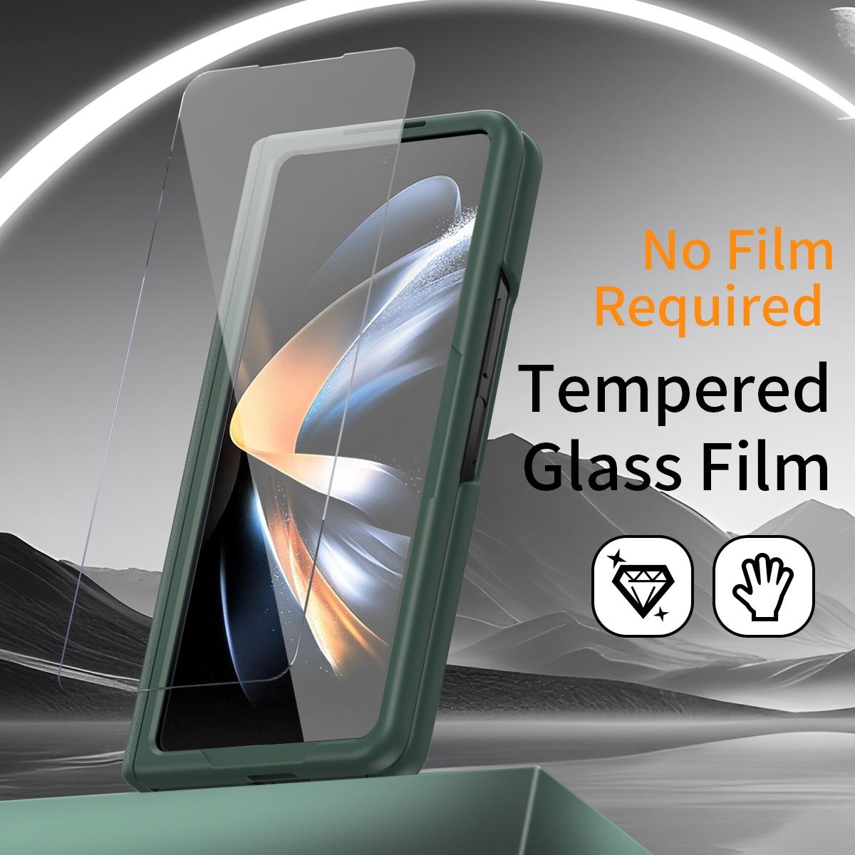 Samsung Galaxy z Fold 4 Leather Wristband Phone Case - White