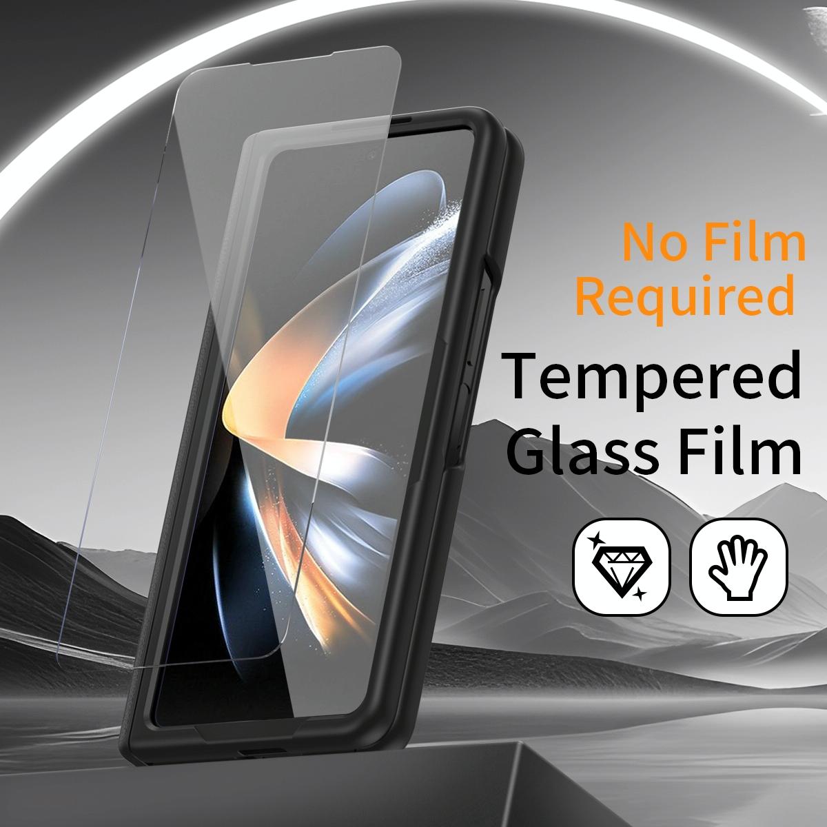 Samsung Galaxy z Fold 4 Leather Wristband Phone Case - White