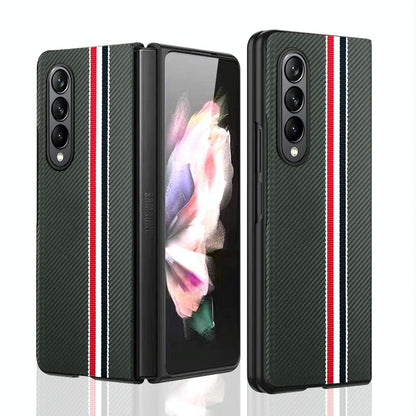Shockproof Twill Phone Case for Samsung Galaxy z Fold 4 - Pc Tpu - Black