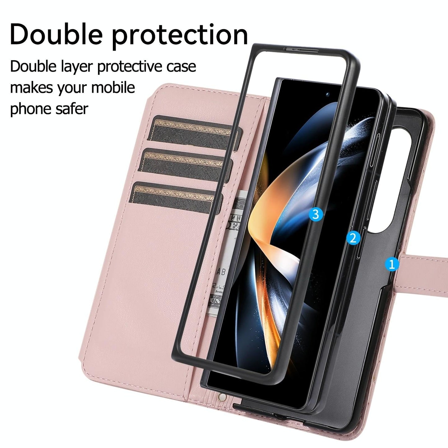 Foldable Diamond Lattice Phone Case for Samsung Galaxy z Fold 4 - White