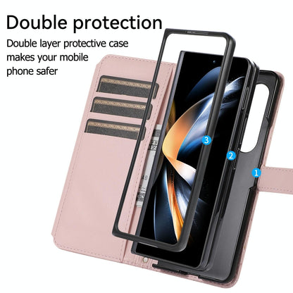 Foldable Diamond Lattice Phone Case for Samsung Galaxy z Fold 4 - White