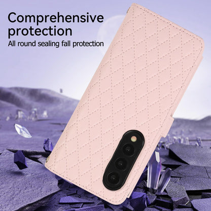 Foldable Diamond Lattice Phone Case for Samsung Galaxy z Fold 4 - White