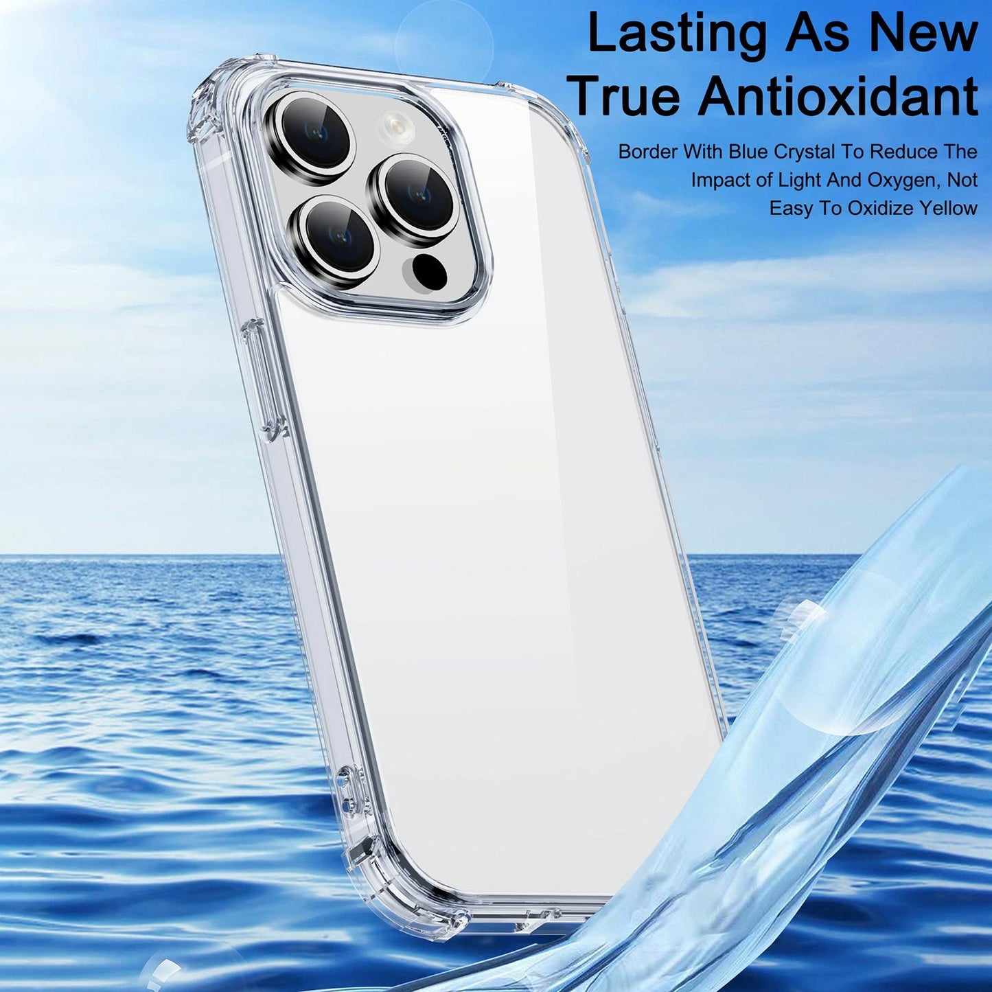 Crystal Clear Shockproof Phone Case for Iphone 15 by Ipaky