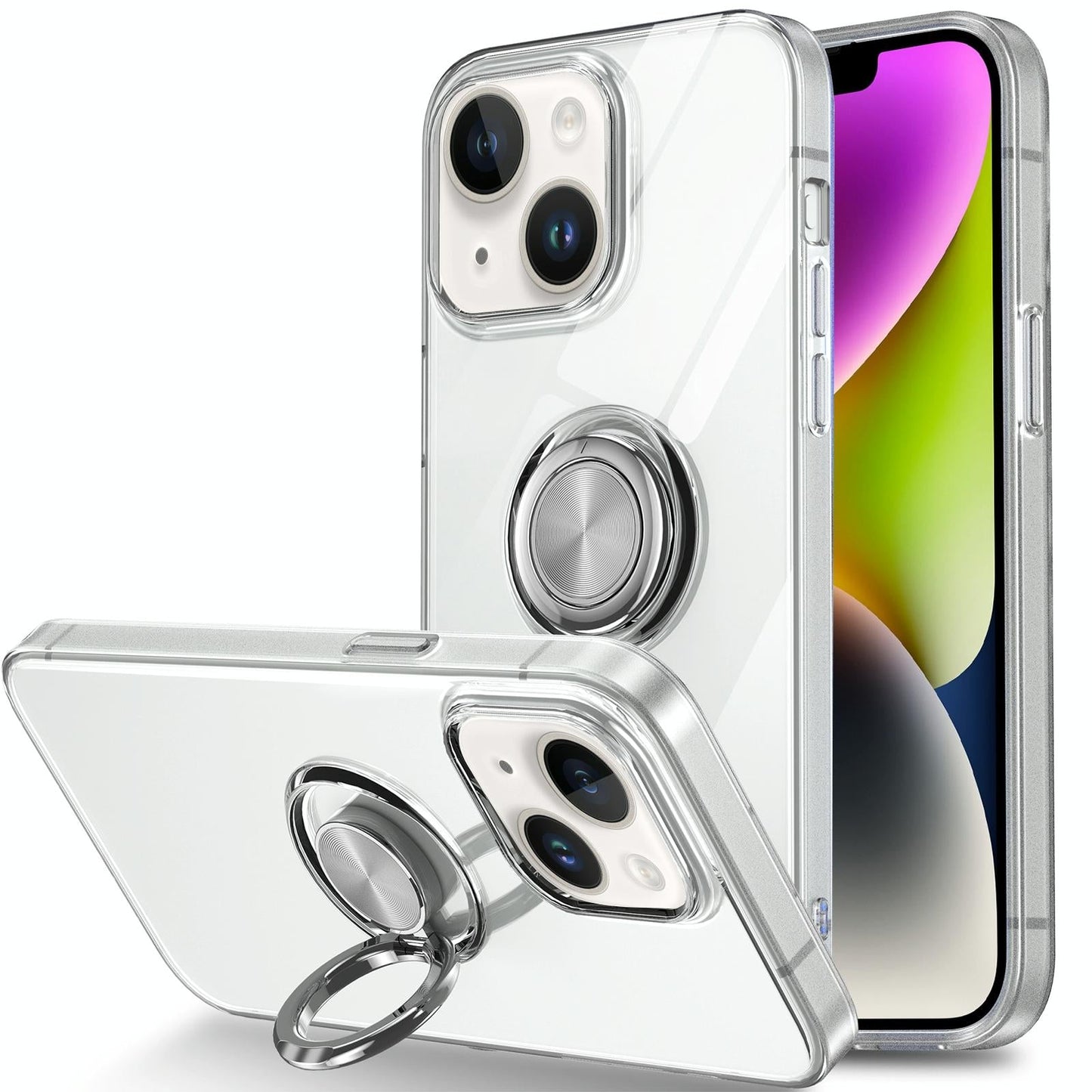 Tpu Phone Case with Ring Holder for Iphone 15 - Slim & Secure