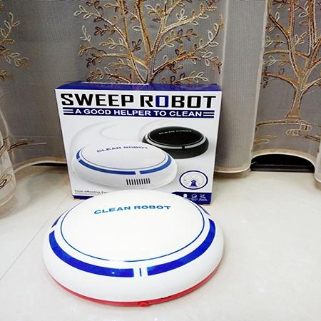 Intelligent 2-in-1 Rechargeable Floor Sweeping Robot Vacuum - White