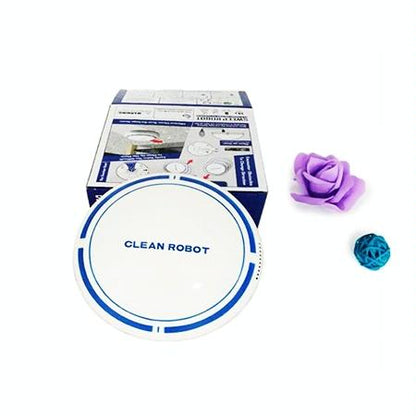 Intelligent 2-in-1 Rechargeable Floor Sweeping Robot Vacuum - White