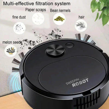 Smart Usb Charging Robot Vacuum for Family Cleaning - White