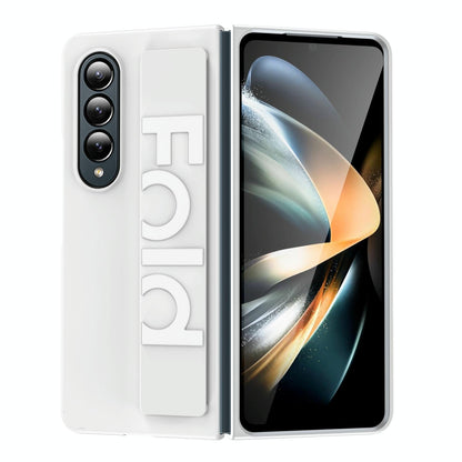 Silicone Wristband Foldable Phone Case for Samsung Galaxy z Fold 4 - White