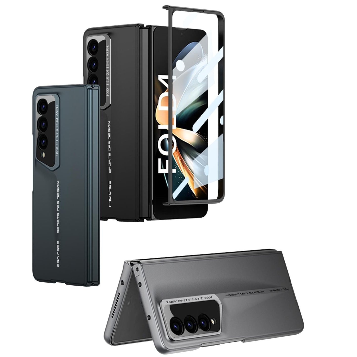 Full Coverage Ultra Thin Case for Samsung Galaxy z Fold 4 / 5g - Black
