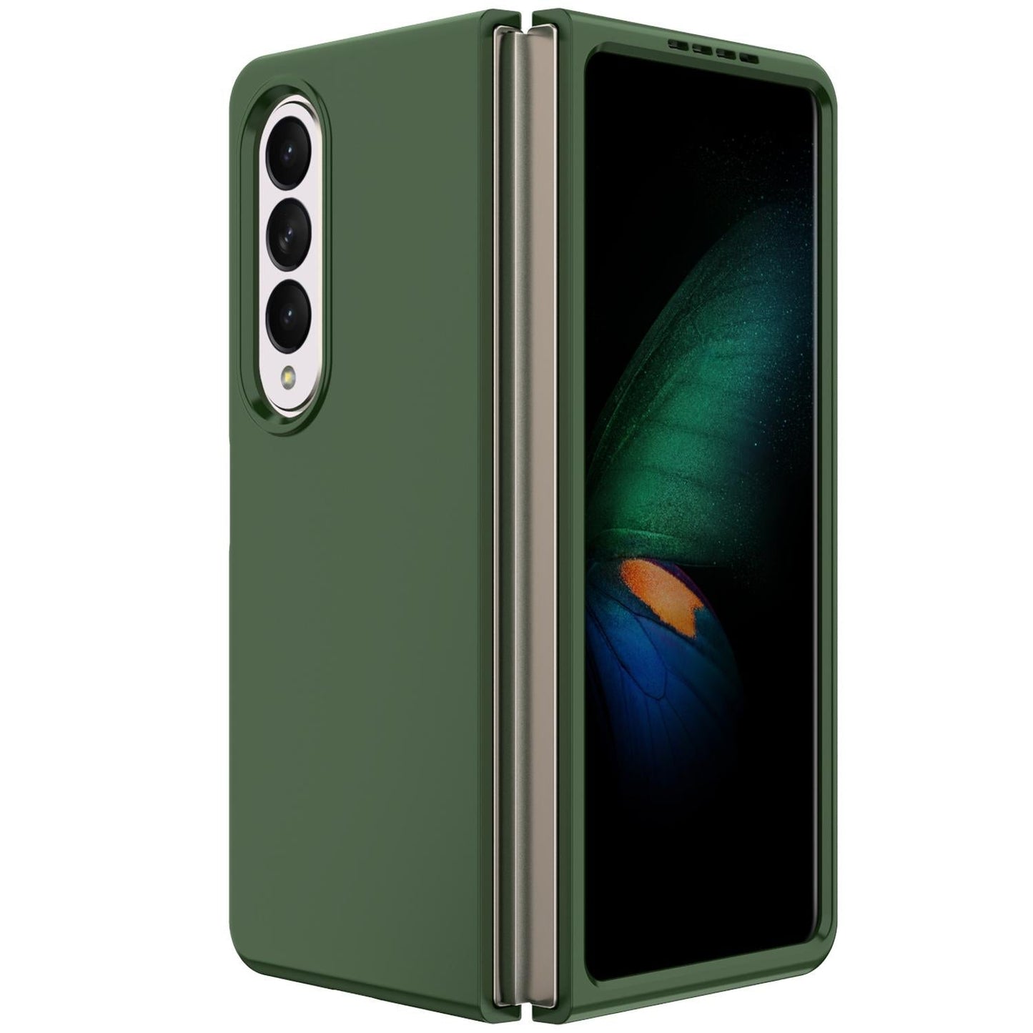 Foldable Pc Case for Samsung Galaxy z Fold 4 / 5g - Solid Colour - Dark Green