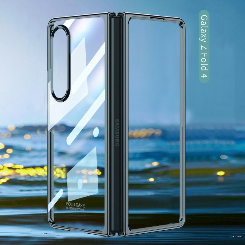 Electroplated Full Coverage Case for Samsung Galaxy z Fold 4 - Transparent