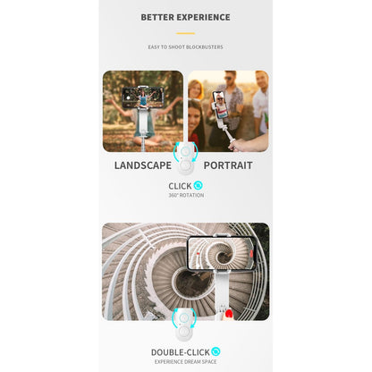 Mini Folding Gimbal Stabilizer with Tripod - White