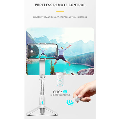 Mini Folding Gimbal Stabilizer with Tripod - White