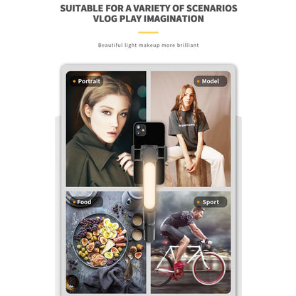 Mini Folding Gimbal Stabilizer with Tripod - White