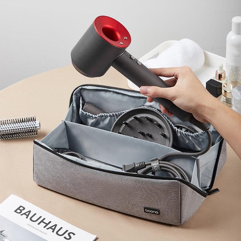 Waterproof Hair Dryer Storage Bag Large Capacity - Black