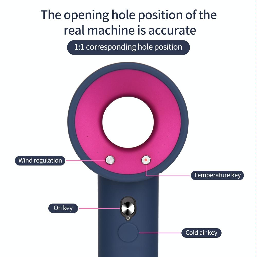 Shockproof Silicone Case For Dyson Hair Dryer - Black