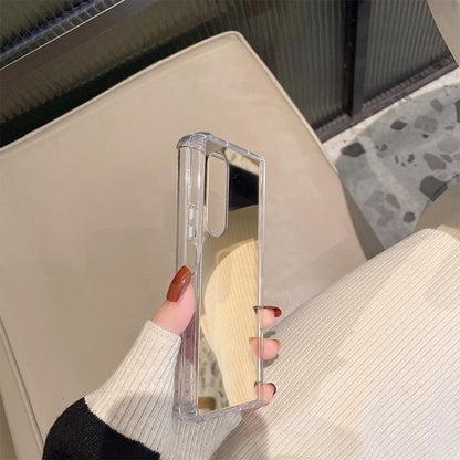 Reflective Noodle Case for Samsung Galaxy z Fold 4 - Reflective Finish - Silver