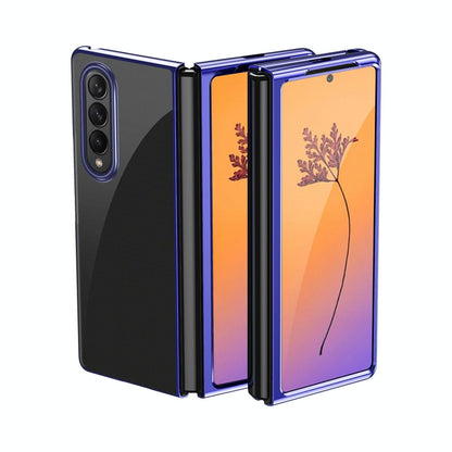 Shockproof Clear Phone Case for Samsung Galaxy z Fold 4 - Blue