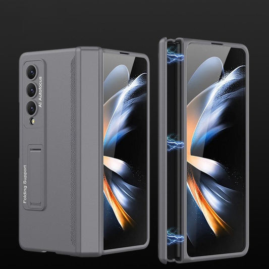 Foldable Magnetic Hinged Case for Samsung Galaxy z Fold 4 - Grey