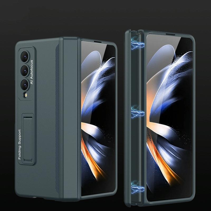 Foldable Magnetic Hinged Case for Samsung Galaxy z Fold 4 - Grey