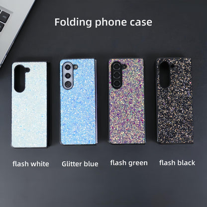 Foldable Diamond Case for Samsung Galaxy z Fold 4 - Compact and Stylish - Flash Blue