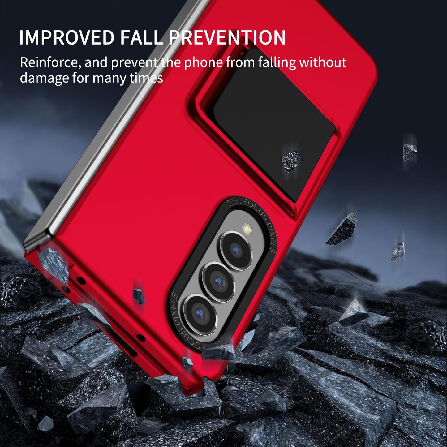 Foldable 3d Design Phone Case for Samsung Galaxy z Fold 4 / 5g - Red