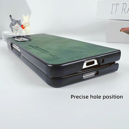 Crystal Leather Foldable Case for Samsung Galaxy z Fold 4 - Brown